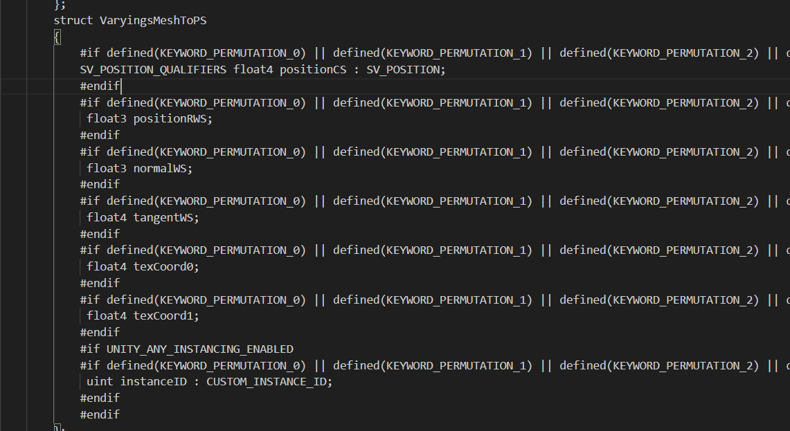 Structs and field with redundant preprocessor checks