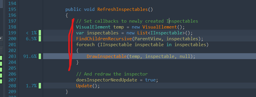 Refreshing the inspector