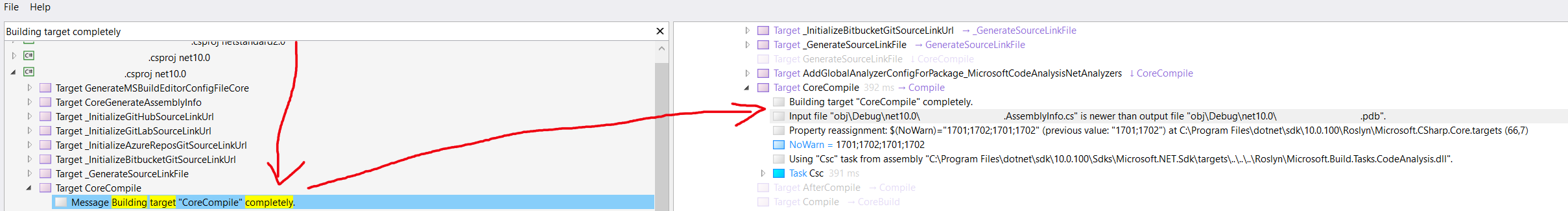 Search view results with query "Building target completely"